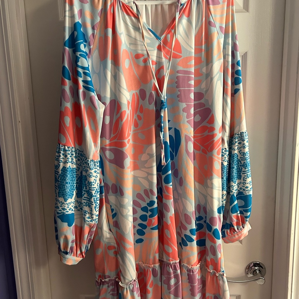 Tolani Multicolor Long Sleeve Dress